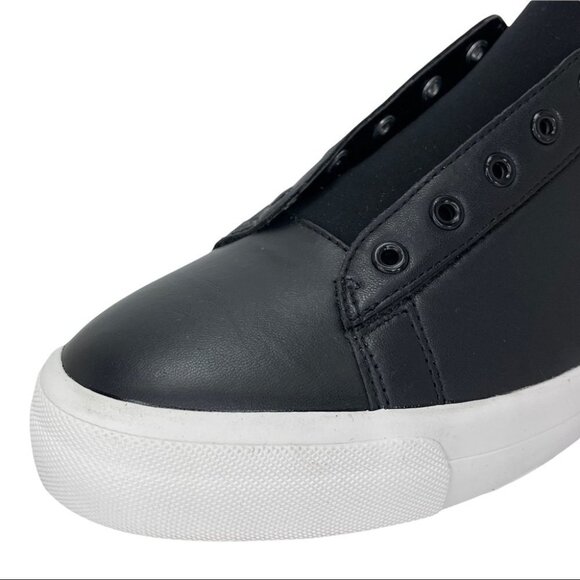 Calvin Klein Valorie Black Leather Neoprene Womens Sneakers Size 10M - Picture 8 of 14